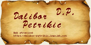 Dalibor Petrikić vizit kartica